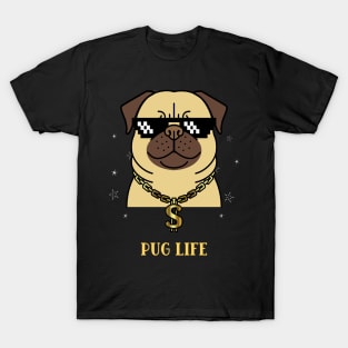 Pug life, funny cartoon dog T-Shirt